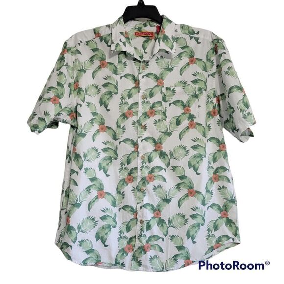 Havanera white button up Hawaiian shirt - Picture 1 of 3